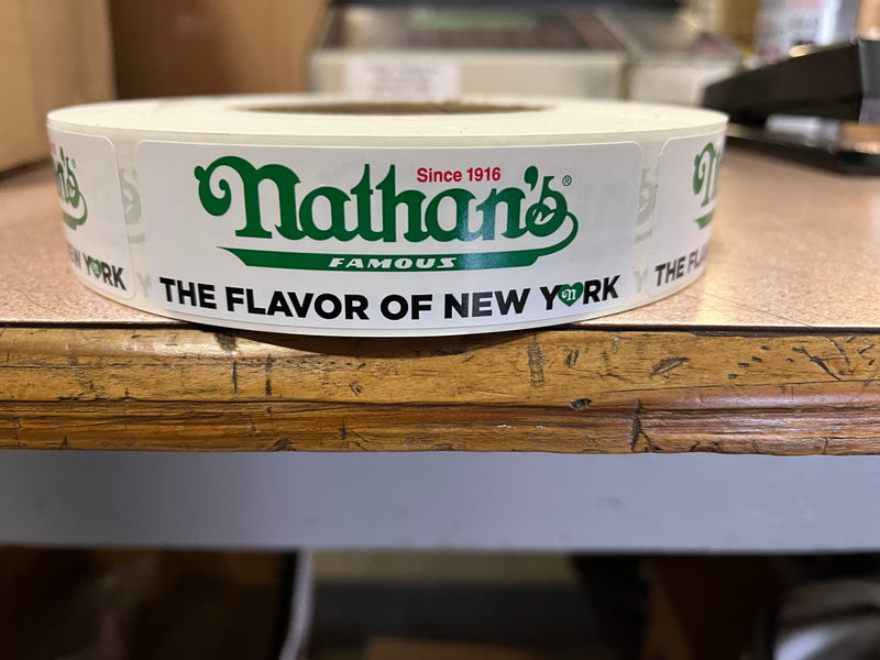 Nathan's Famous Flavor of New York Logo Stickers