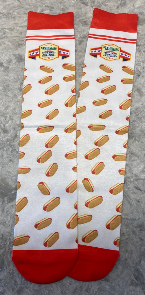 Nathan's Famous International Hot Dog Eating Contest Premium Crew Socks - pair