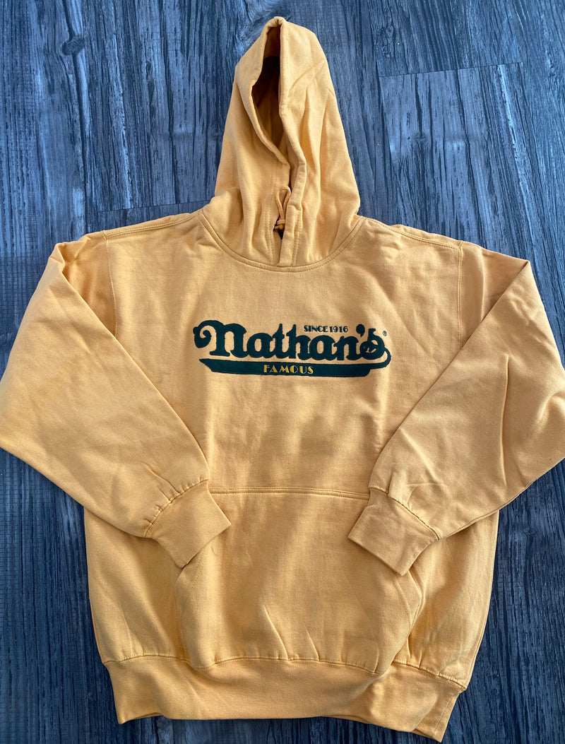 Nathan’s Famous Adult Yellow Mustard Hoodie